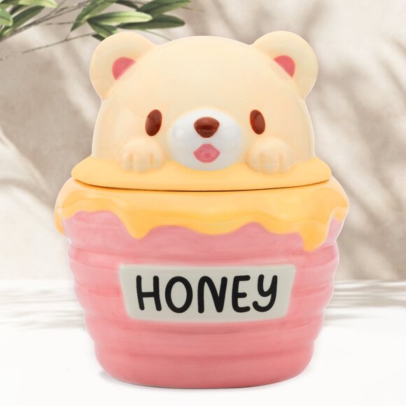 Honey Pot Bear Ceramic Jar - Charmed Aroma - Picture 1 of 1